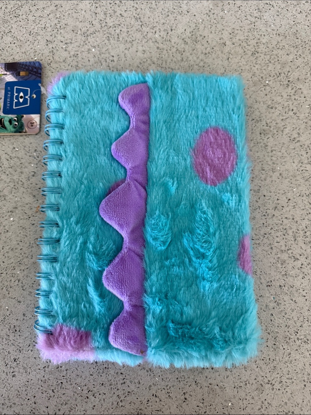 Disney Plush Spiral Notebook - Blue and Purple Monsters Design 5x7